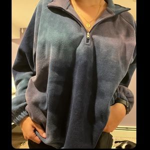 Oversized retro quarter zip